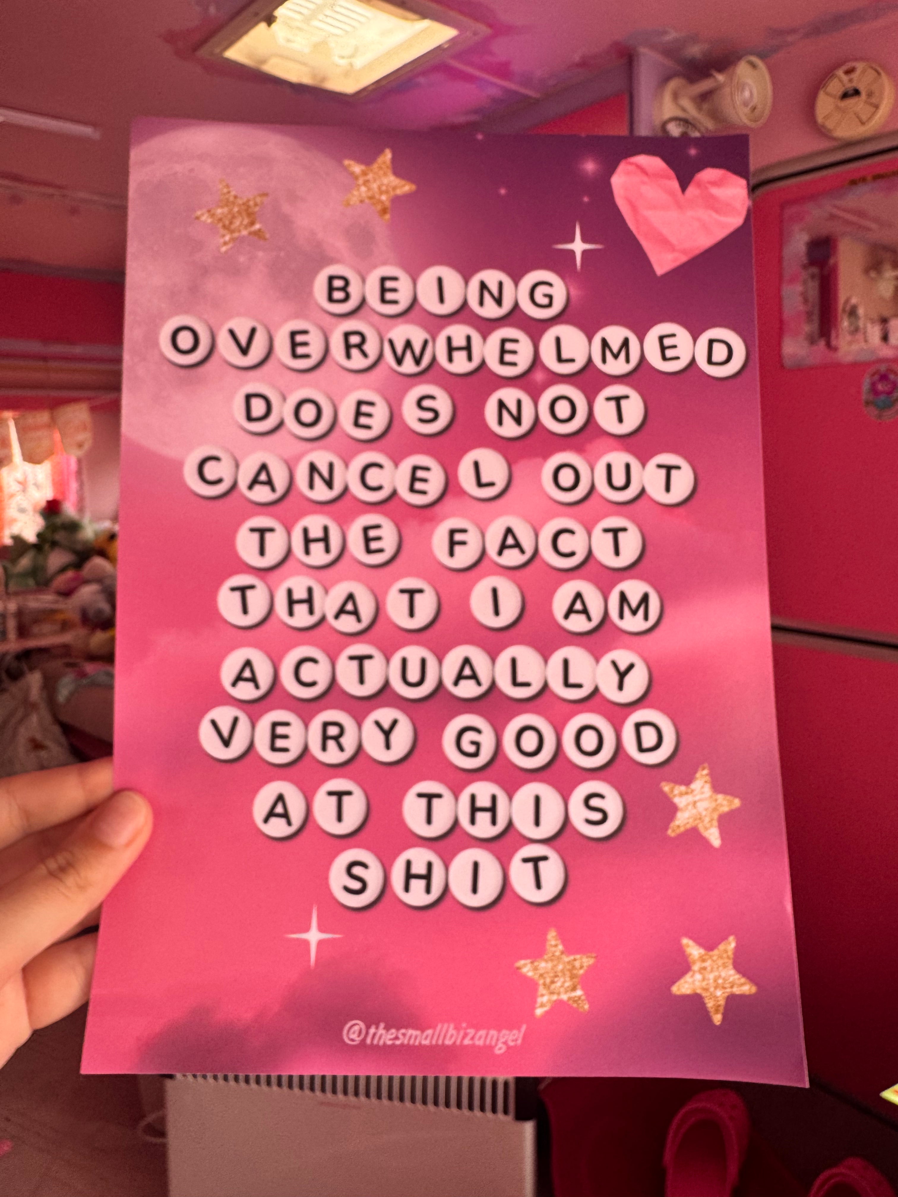 Overwhelmed art print poster