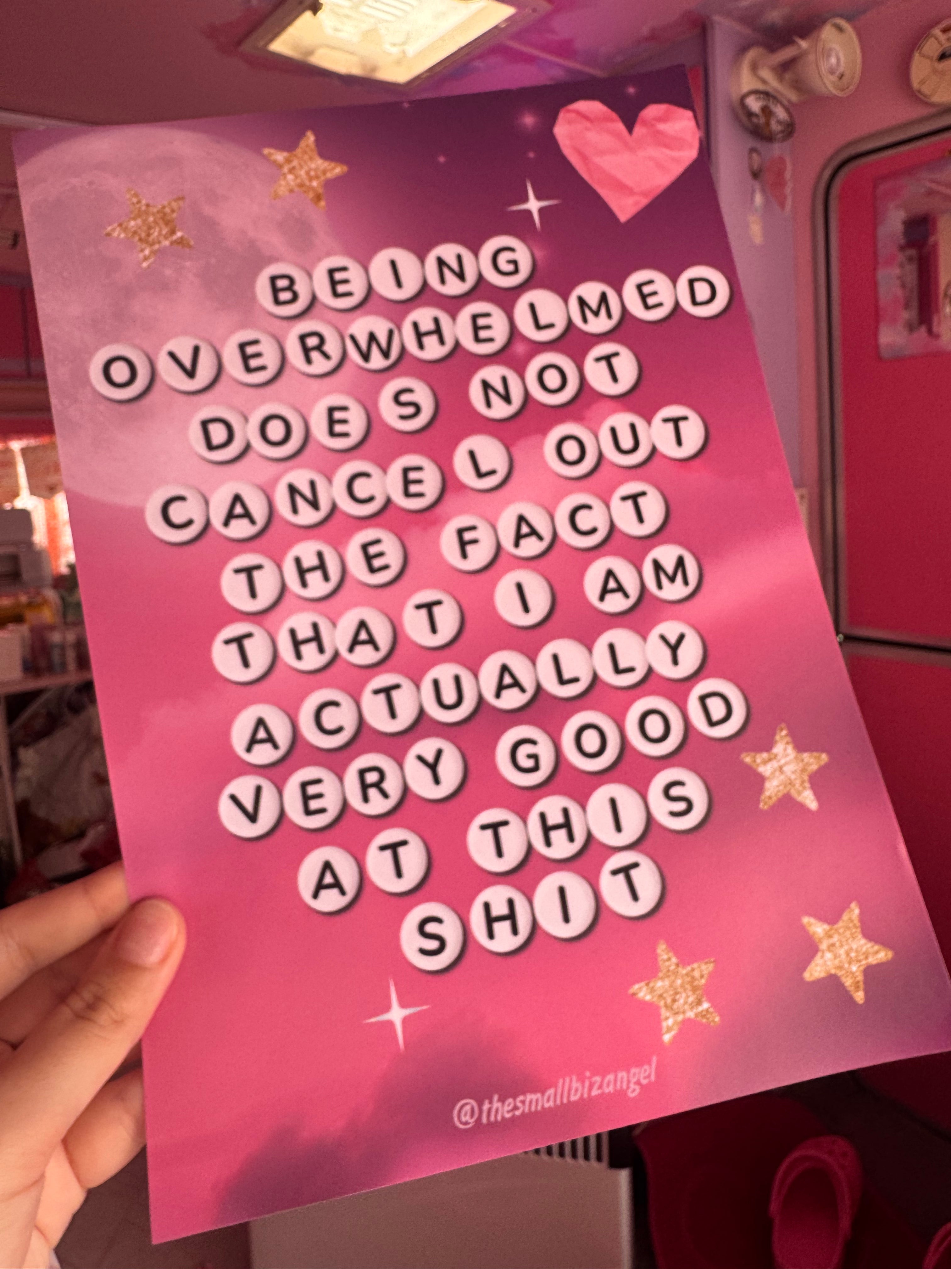 Overwhelmed art print poster